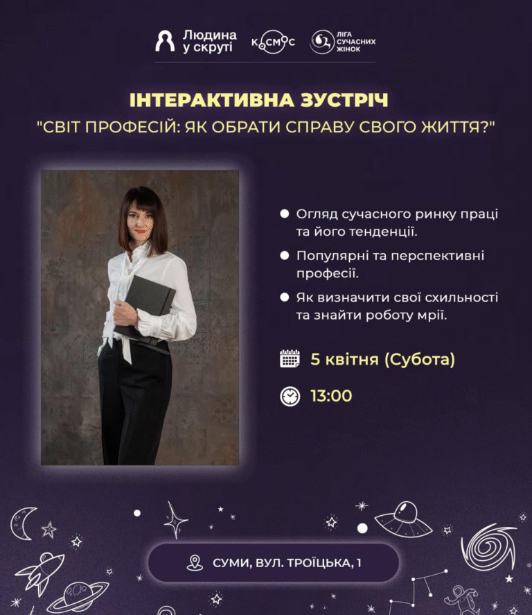 Інтерактивна зустріч “Світ професій: як обрати справу свого життя?